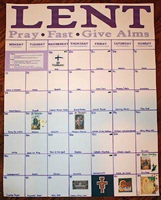 Our Lenten Calendar ~ 2009