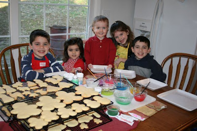 Painting Sugar Cookies on Christmas Eve