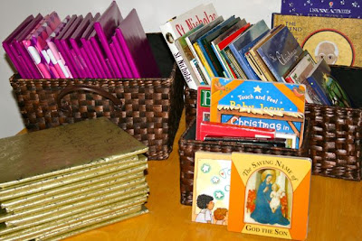This Year’s Advent and Christmas Book Baskets