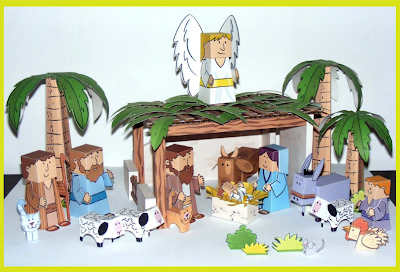 Bible Paper Toys ::  Free Printable Paper Nativity Set