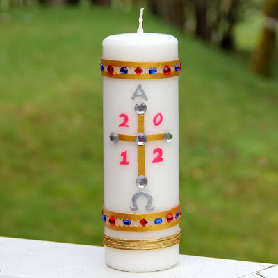 Creating our Paschal Candle :: Easter 2012