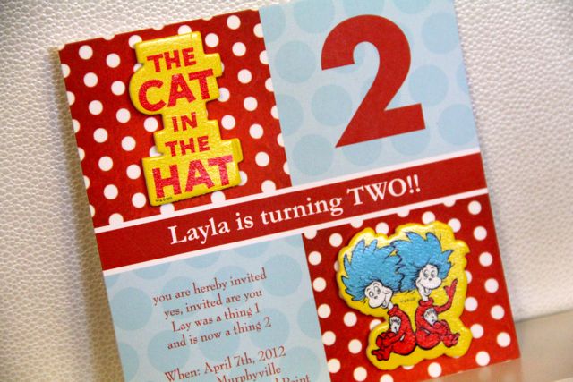 Happy Birthday To You! {A Dr. Seuss Thing 2 Birthday Party}