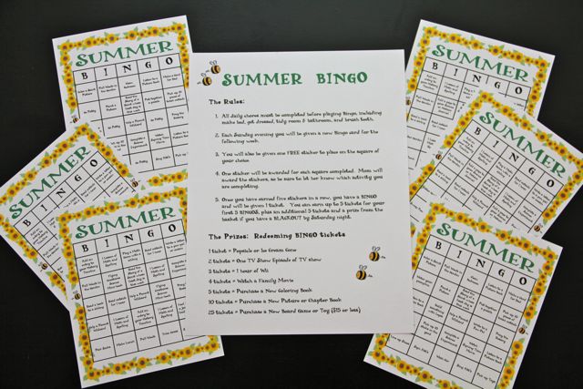 Summer Bingo {Our 2012 Cards/Printables}