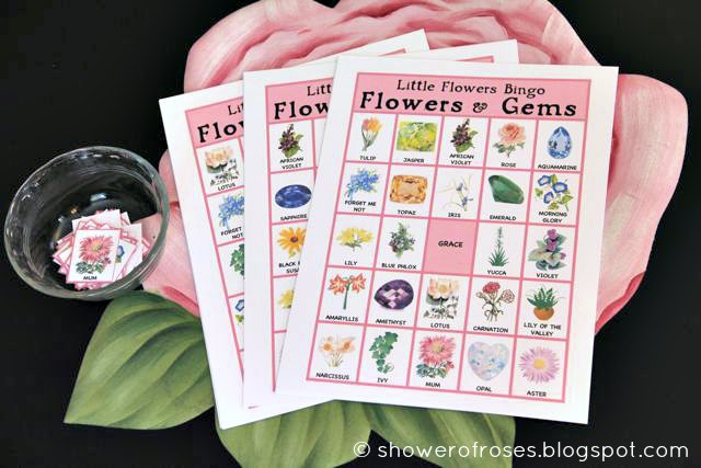 Little Flowers Bingo: Flowers & Gems {and other Printables!}