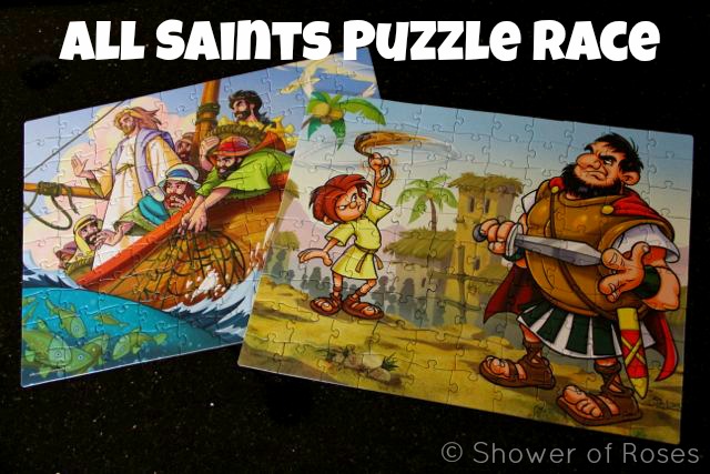 All Saints’ Day Party Games :: A Saintly Jigsaw Puzzle Race!