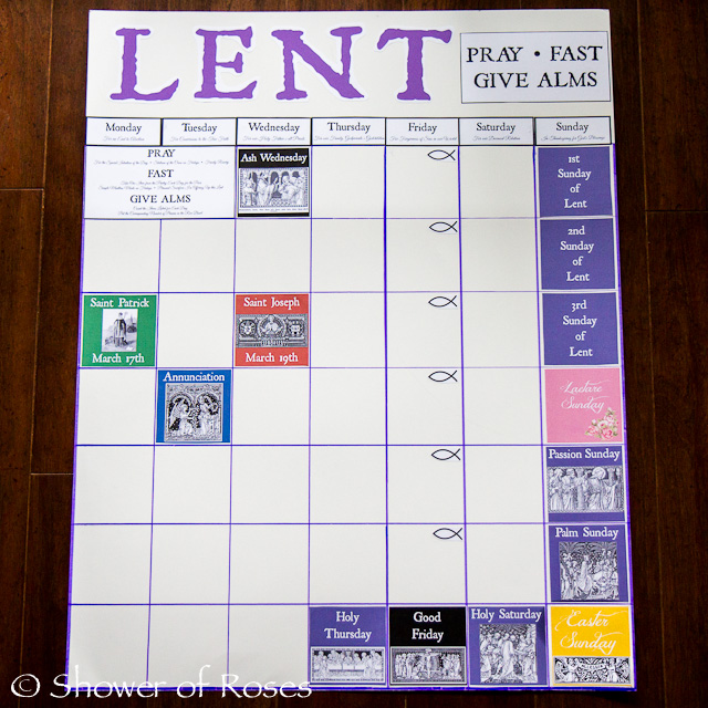 Printable Lenten Calendar 2025 For Kids - Daron Emelita