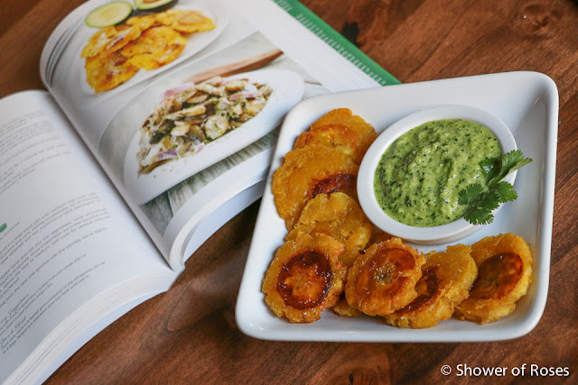 Garlic-Rubbed Tostones with Cilantro Chimichurri