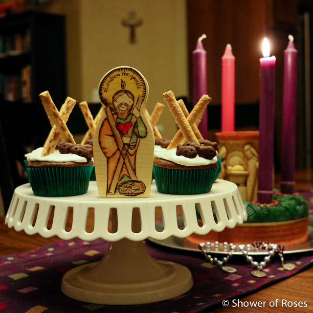 Celebrating the Saints :: Saint Andrew Cupcakes