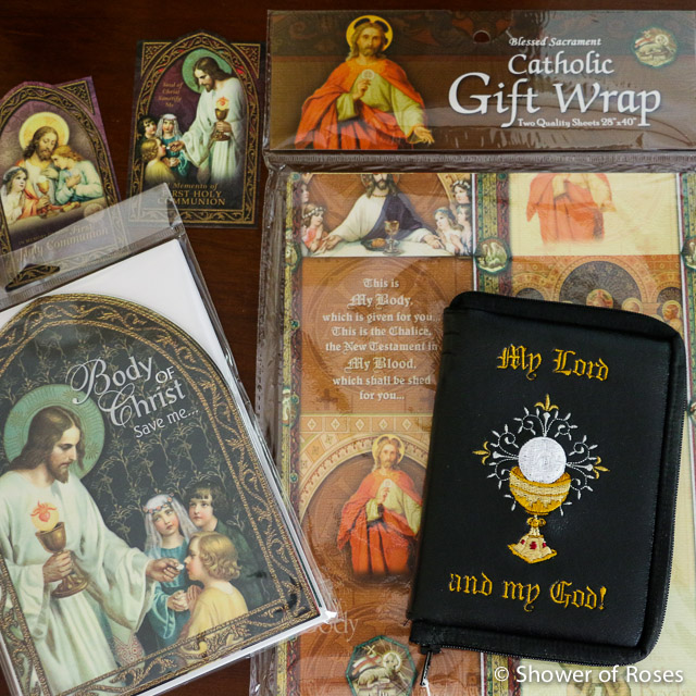 DIRECT FROM LOURDES - First Holy Communion Gift Set for a Girl.