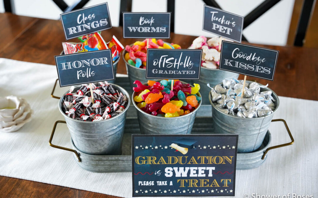 Graduation Party Candy Buffet {More Printables}