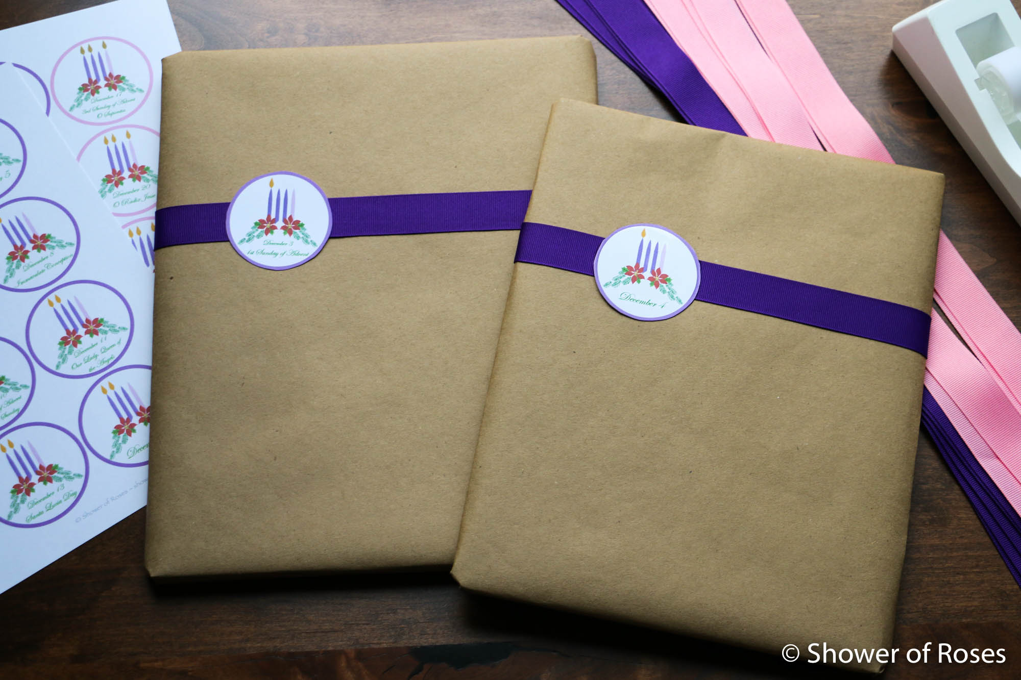 Our 2023 Advent Book Basket and Free Labels