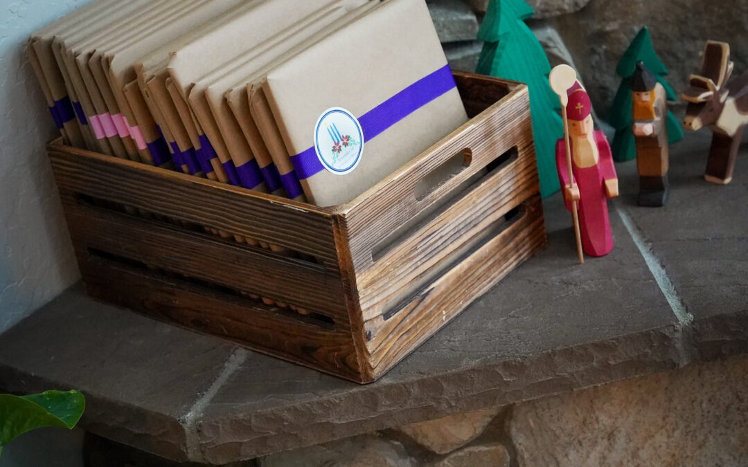 Our 2025 Advent Book Basket and Printable Labels