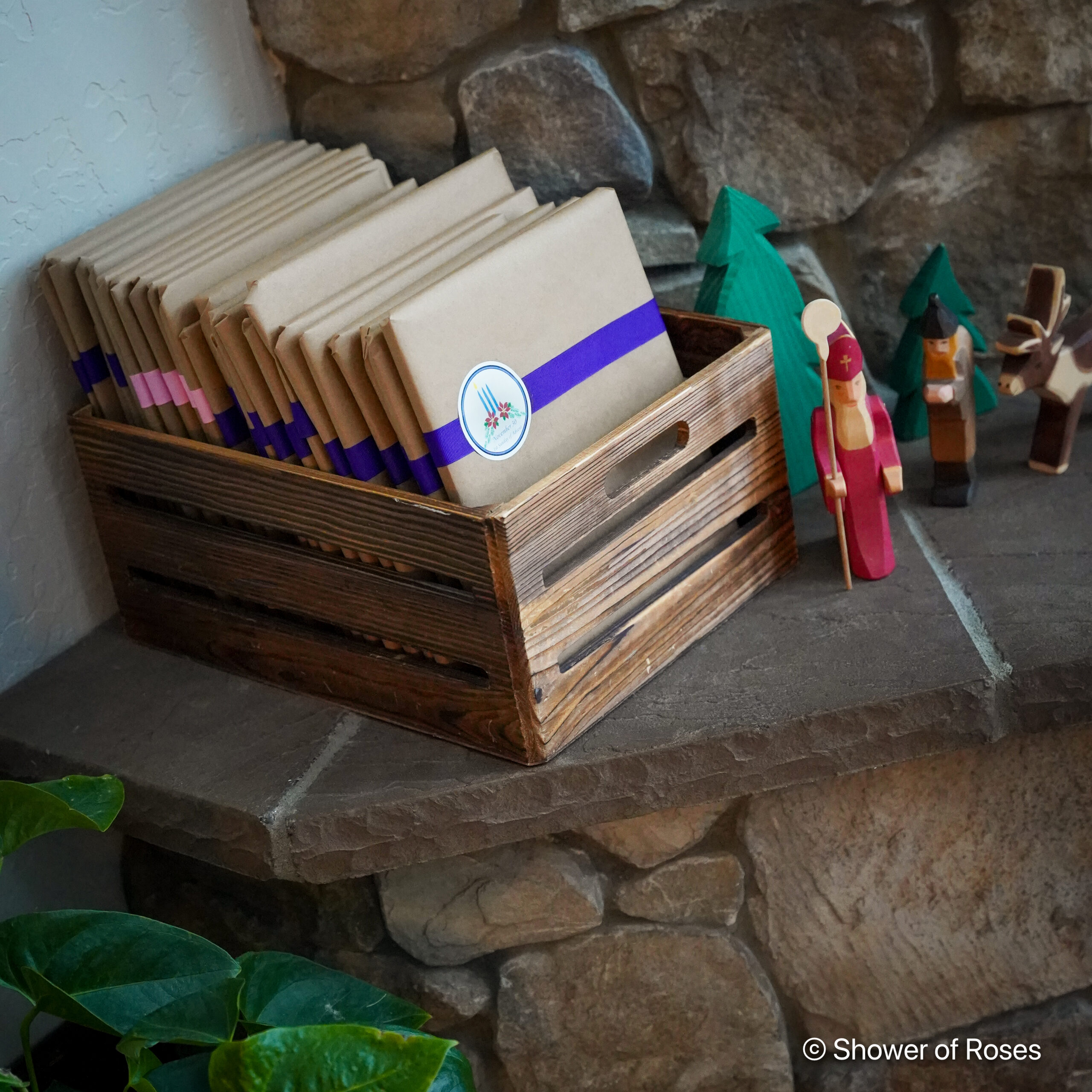 Our 2025 Advent Book Basket and Printable Labels